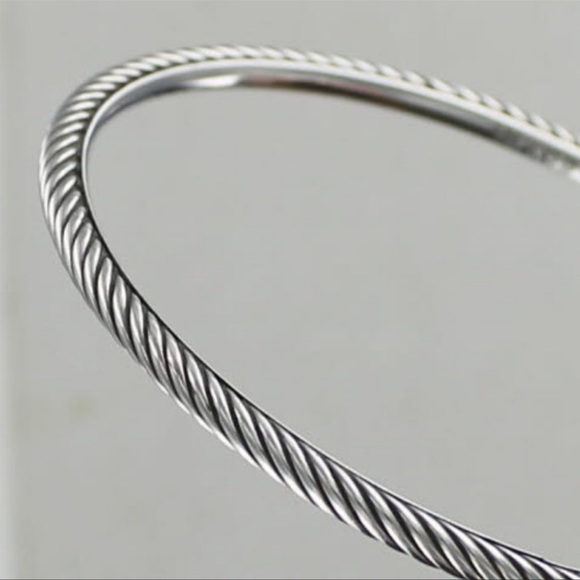David Yurman 3mm Stackable Cable Bangle Bracelet - Picture 6 of 6
